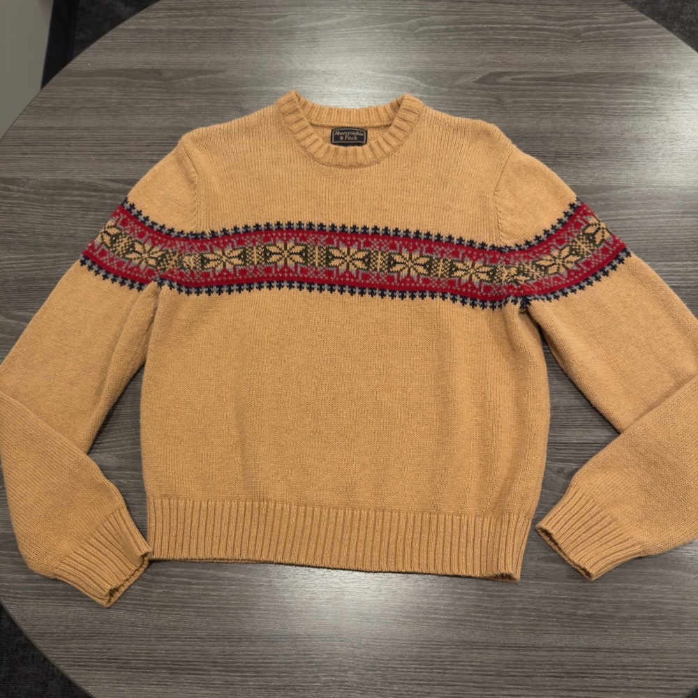 Vintage Abercrombie & Fitch Fair Isle Crewneck Knit Sweater